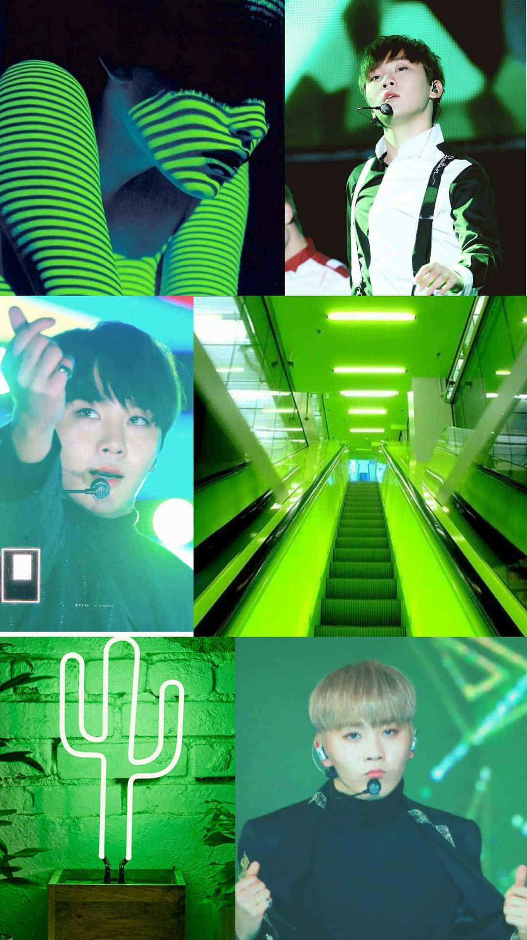 Ästhetischegrüne K-pop-bilder Von Seventeen.