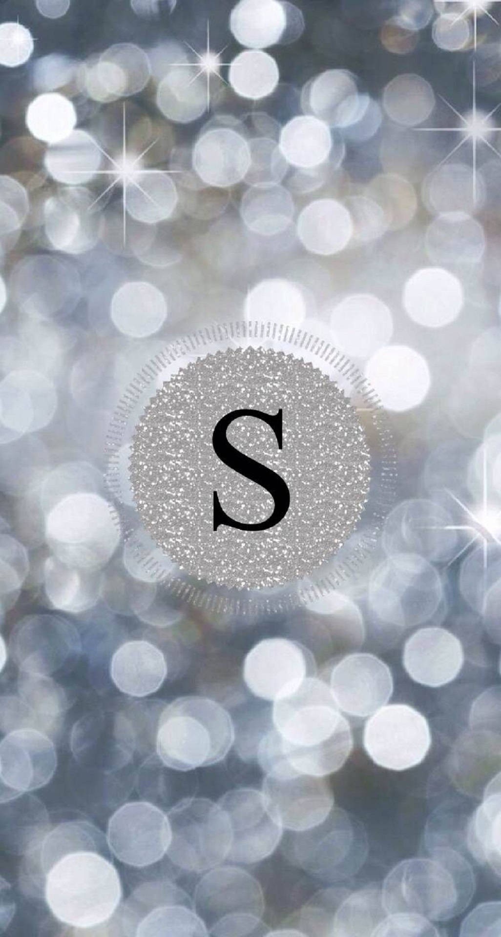 Aesthetic Grey Letter S Wallpaper