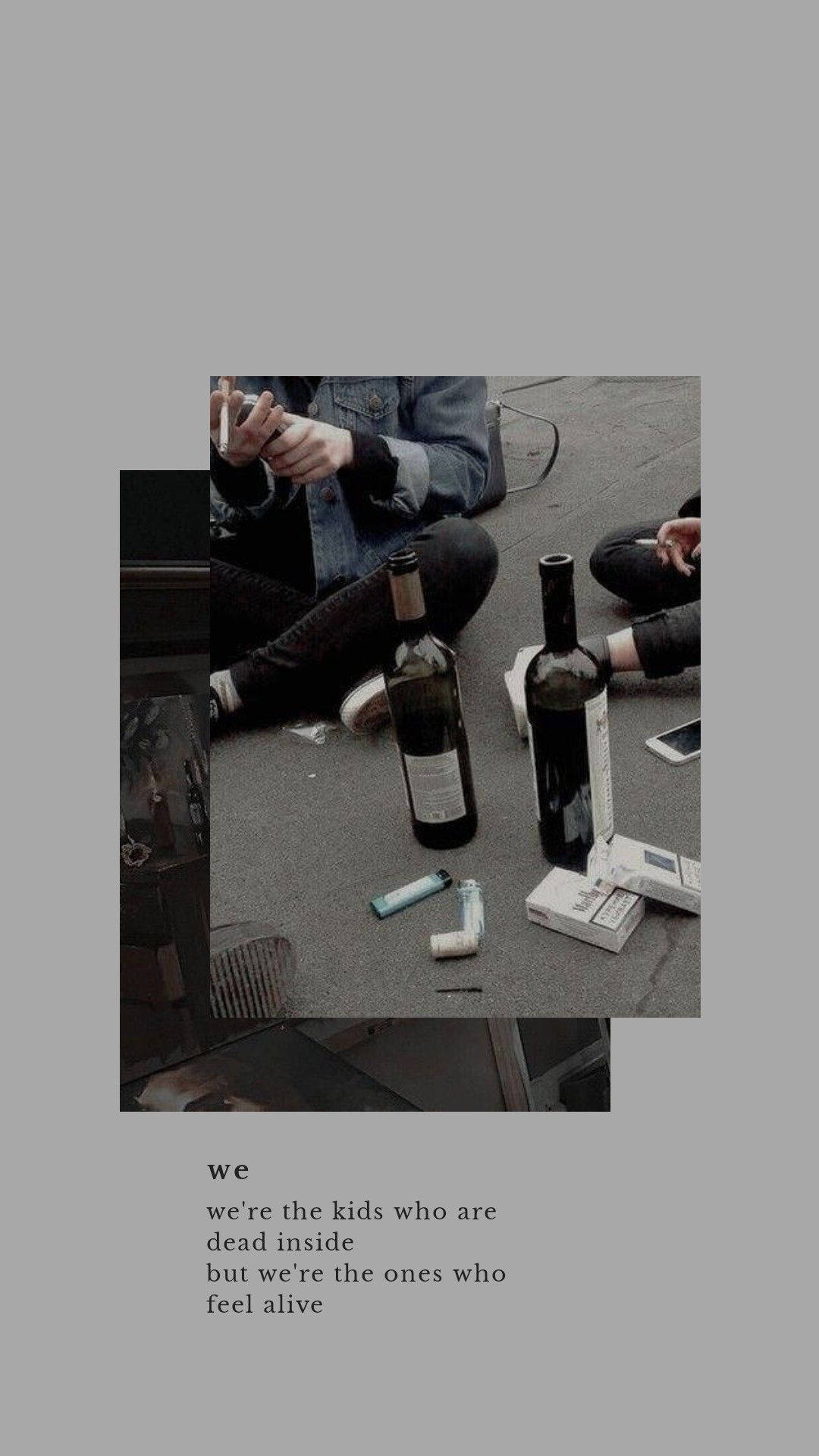 Wine Bottles Aesthetic Grunge Iphone Wallpaper