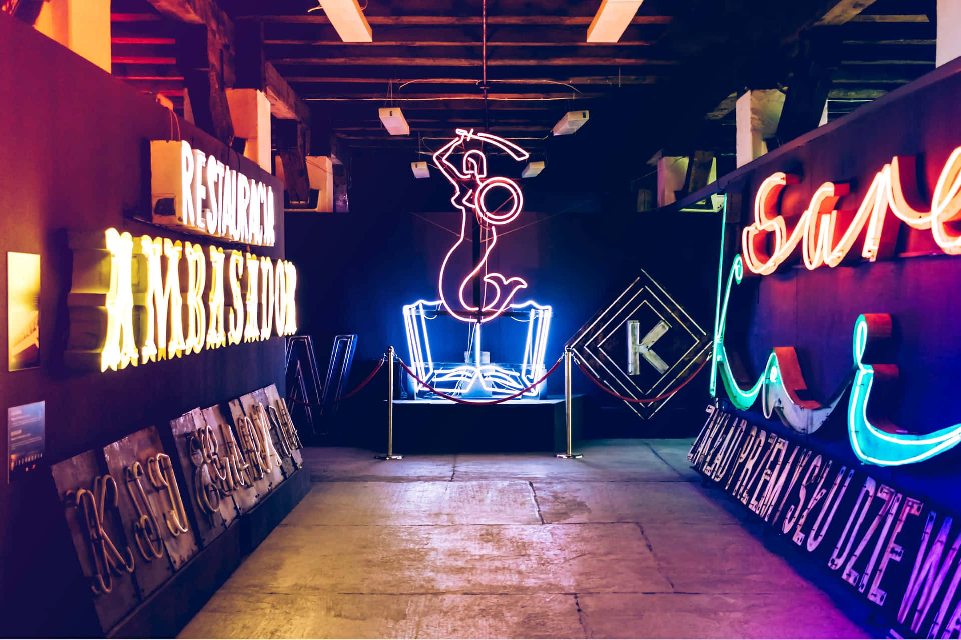 "Let your inner light shine with neon aesthetic grunge signs." Wallpaper