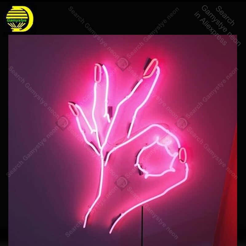 Brighten up your space with this aesthetic grunge neon sign! Wallpaper