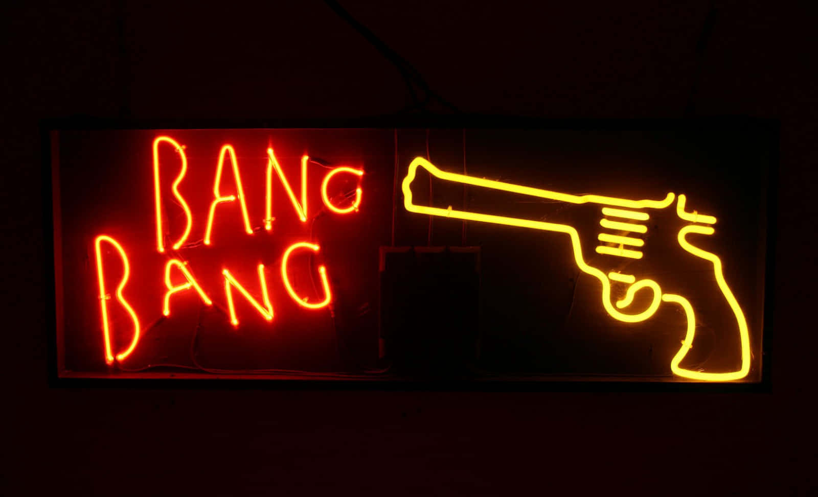 Statements in Neon Lights: Aesthetic Grunge Neon Signs Wallpaper