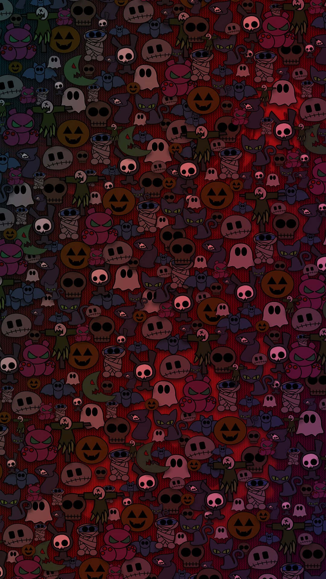 a colorful background with many different cartoon characters