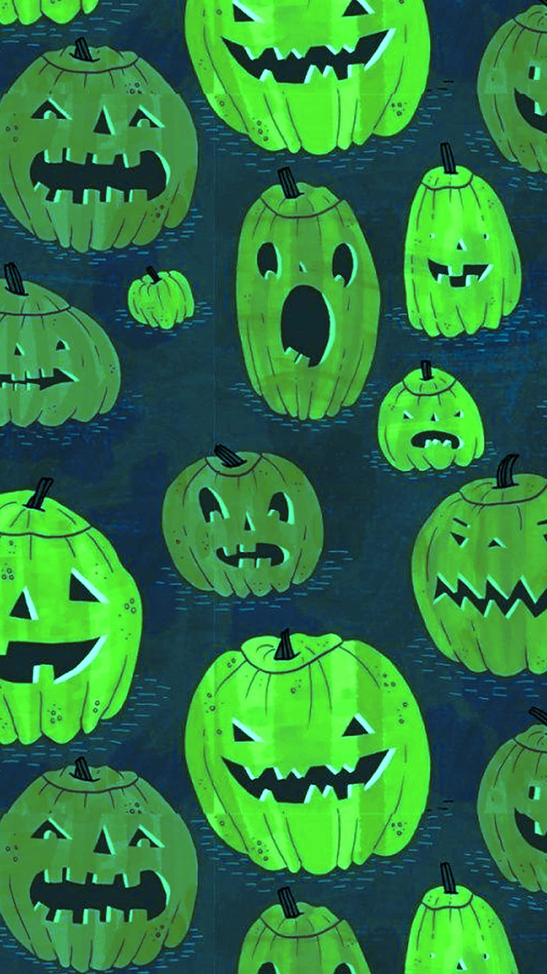 halloween pumpkins with glowing eyes