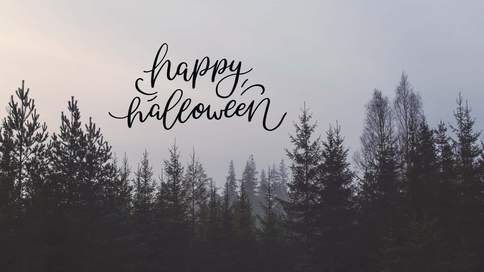 happy halloween in the forest