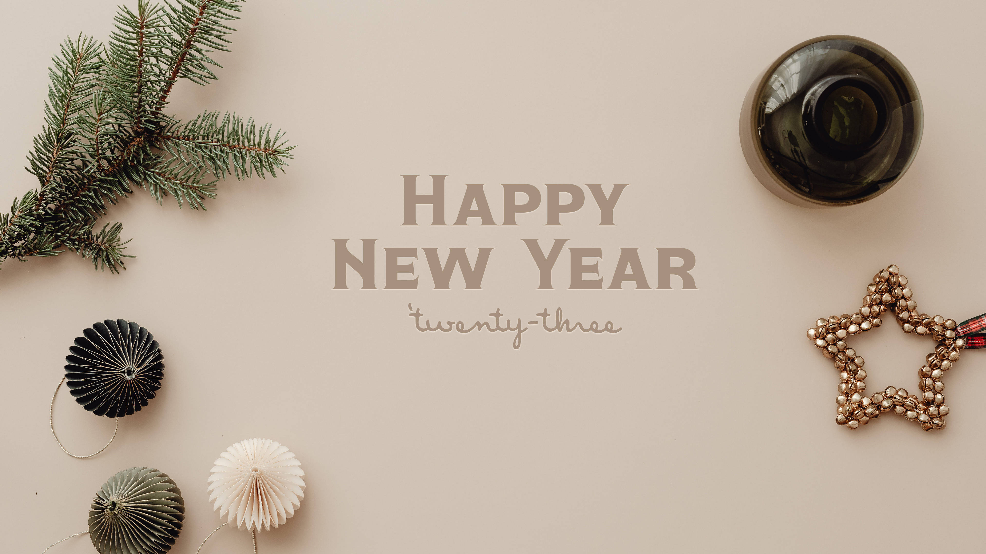 Aesthetic Happy New Year 2023 Greeting Wallpaper