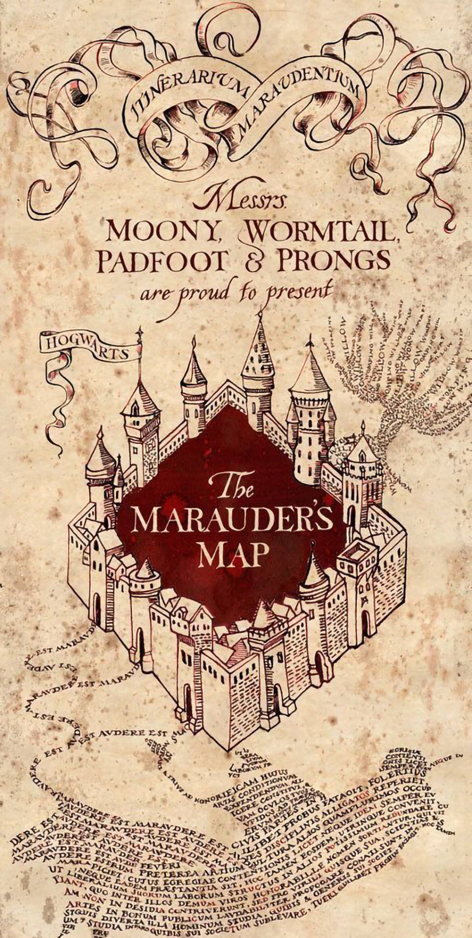 Aesthetic Harry Potter Marauder's Map Wallpaper