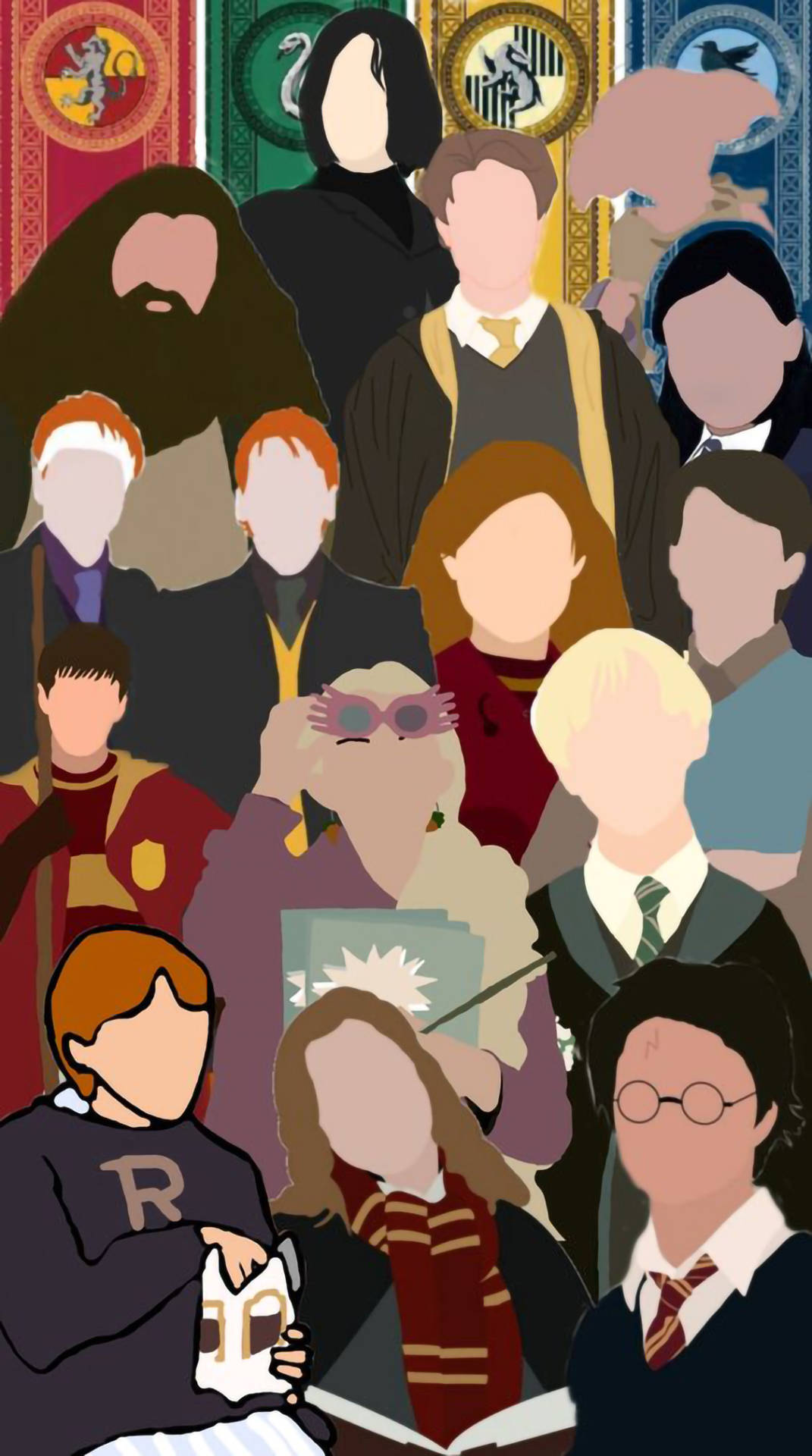 Aesthetic Harry Potter Vector Art Wallpaper