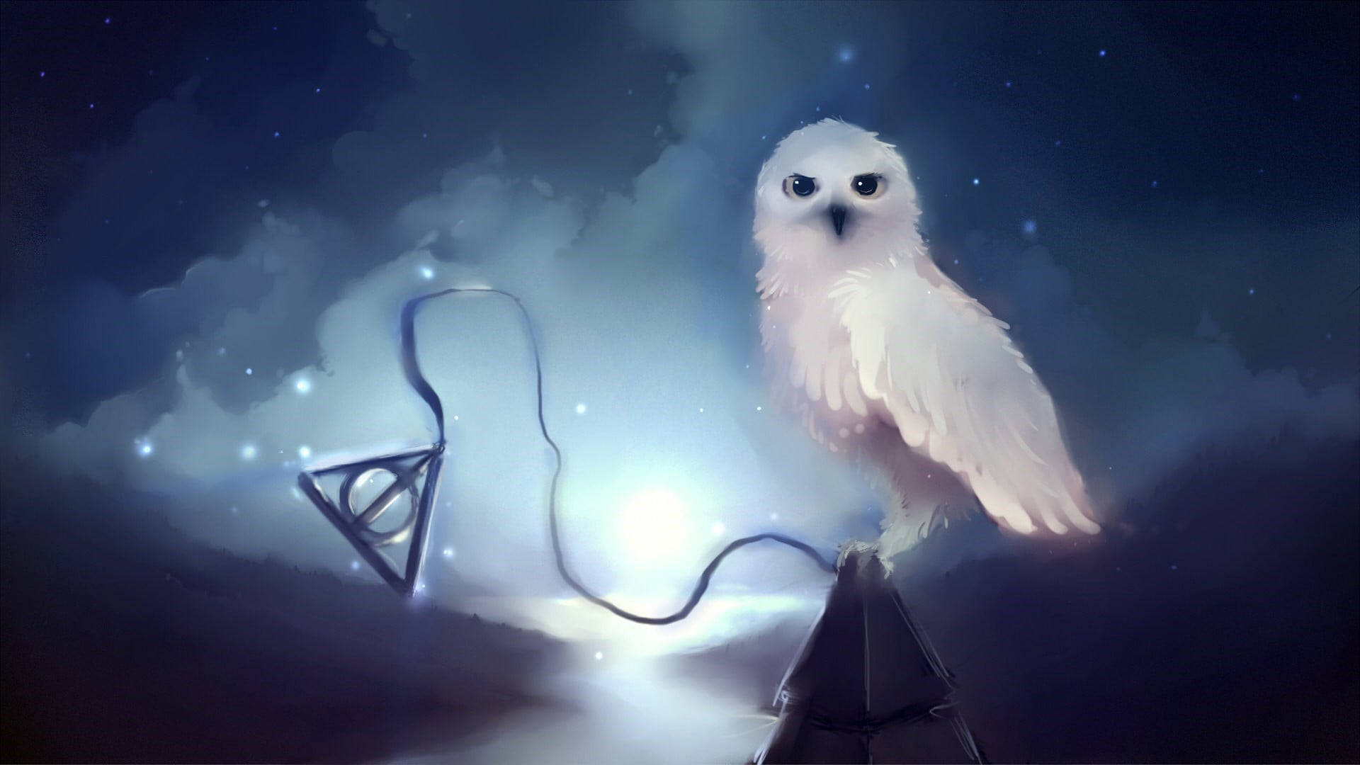 Aesthetic Harry Potter White Owl Wallpaper