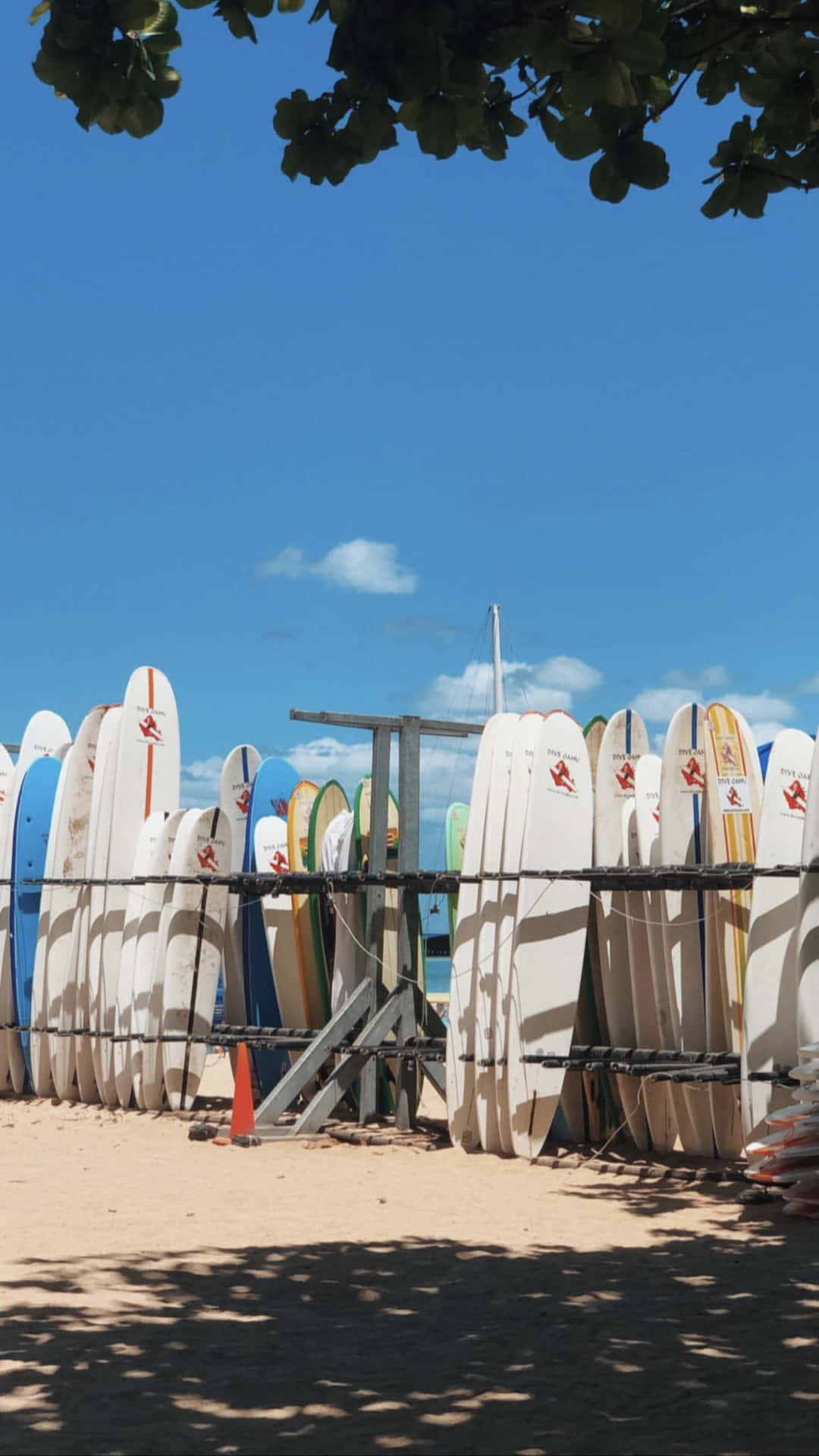 Estéticade Tablas De Surf De Hawái Para Móvil Fondo de pantalla