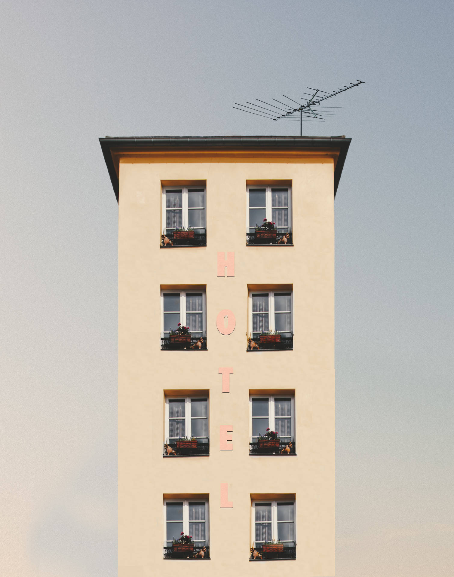 Aesthetic Hotel Building Wallpaper