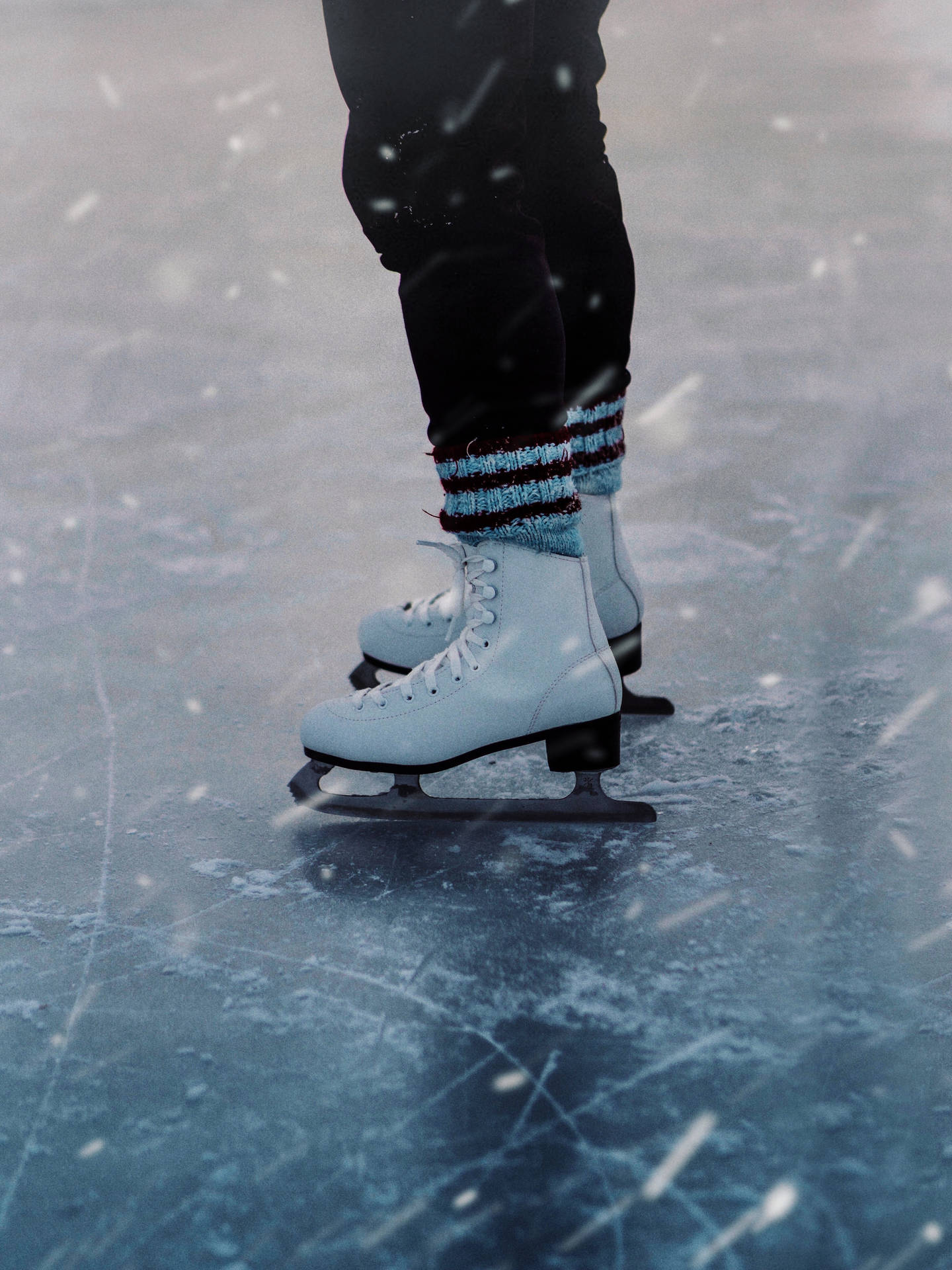 Aesthetic  Ice Skating Shoes Wallpaper