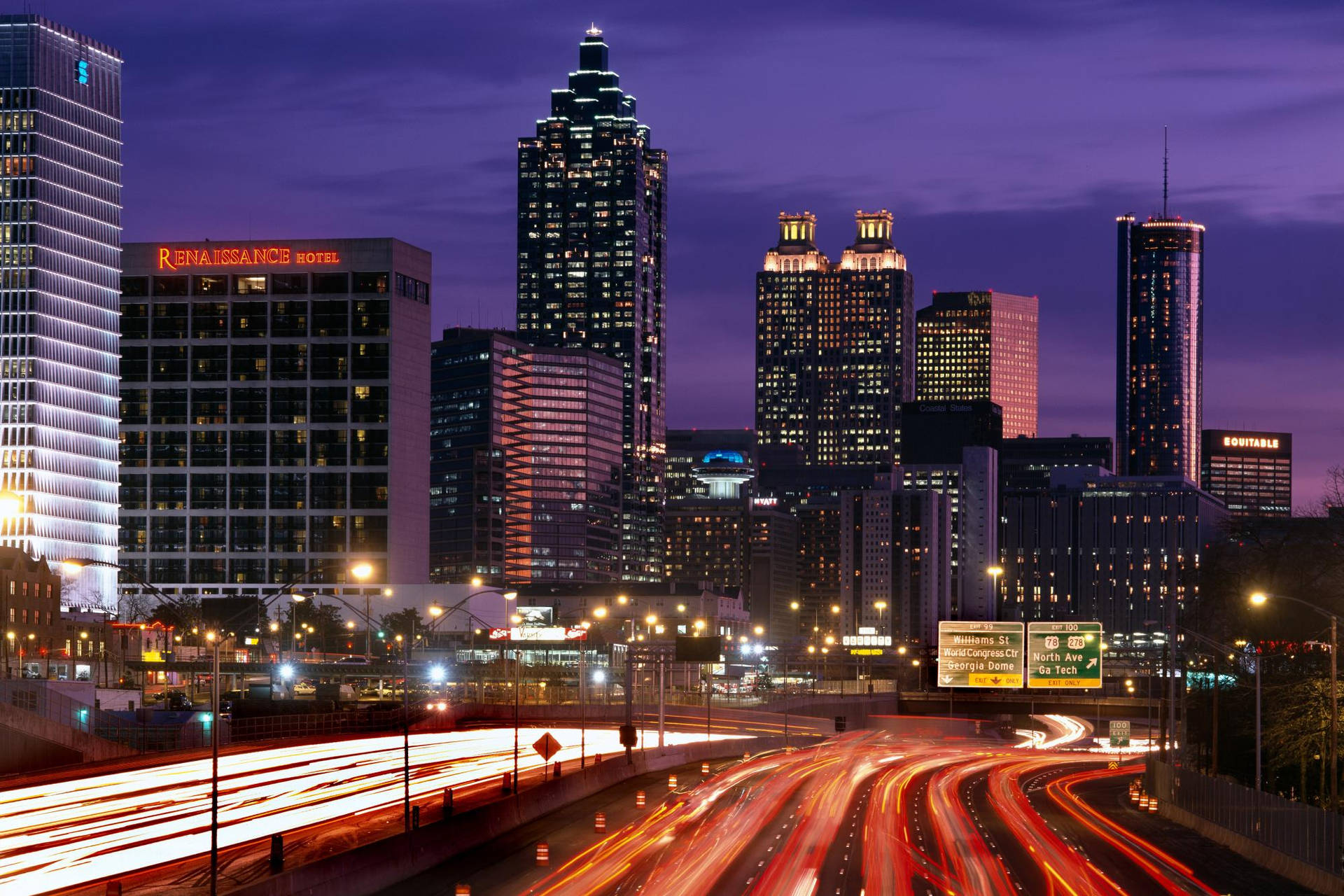 Aesthetic Image Of Atlanta City Wallpaper
