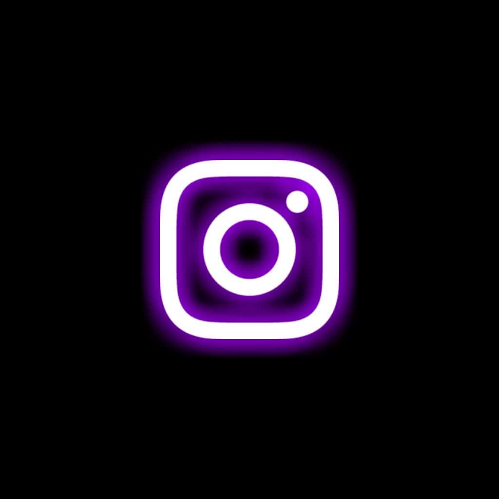 Aesthetic Instagram Glowing Logo Wallpaper