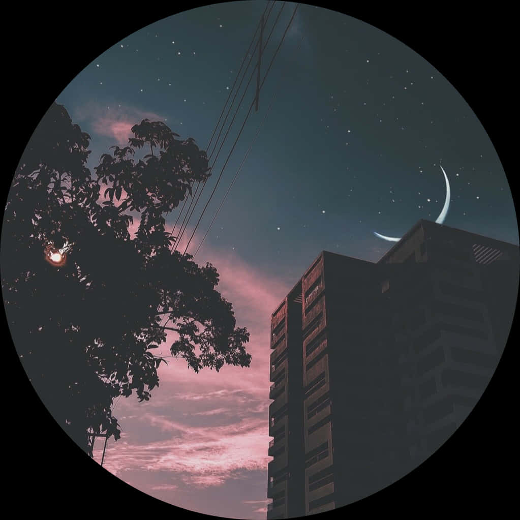 Aesthetic Instagram Moon Starry Night Wallpaper