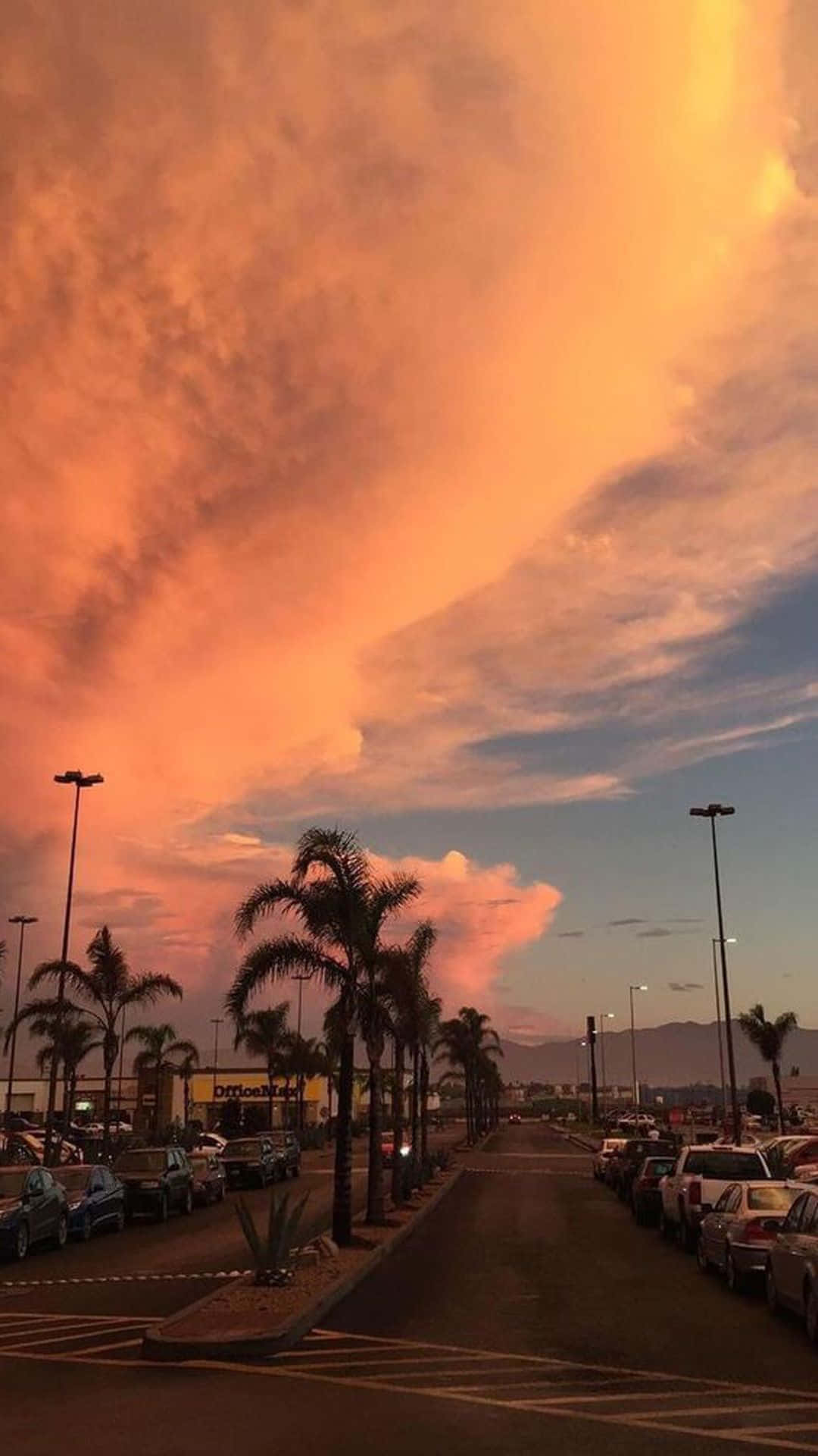 Aesthetic Instagram Orange Clouds Wallpaper