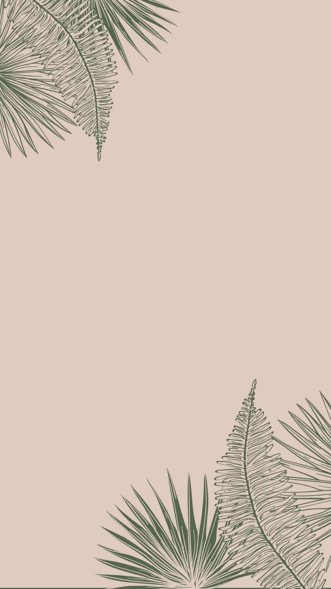 Aesthetic Instagram Palm And Ferns Leaves Wallpaper
