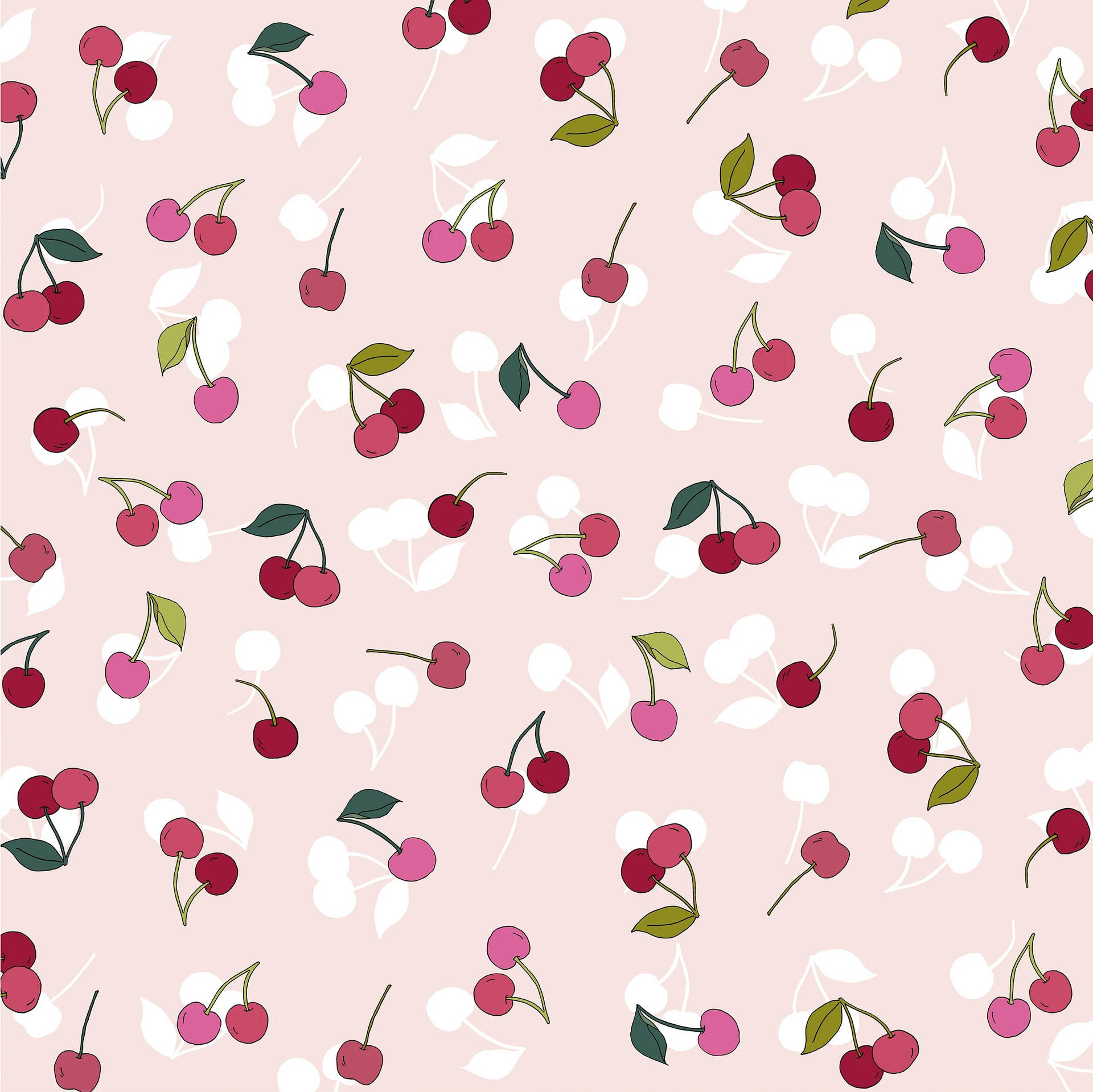 Aesthetic Ipad Cherries Wallpaper