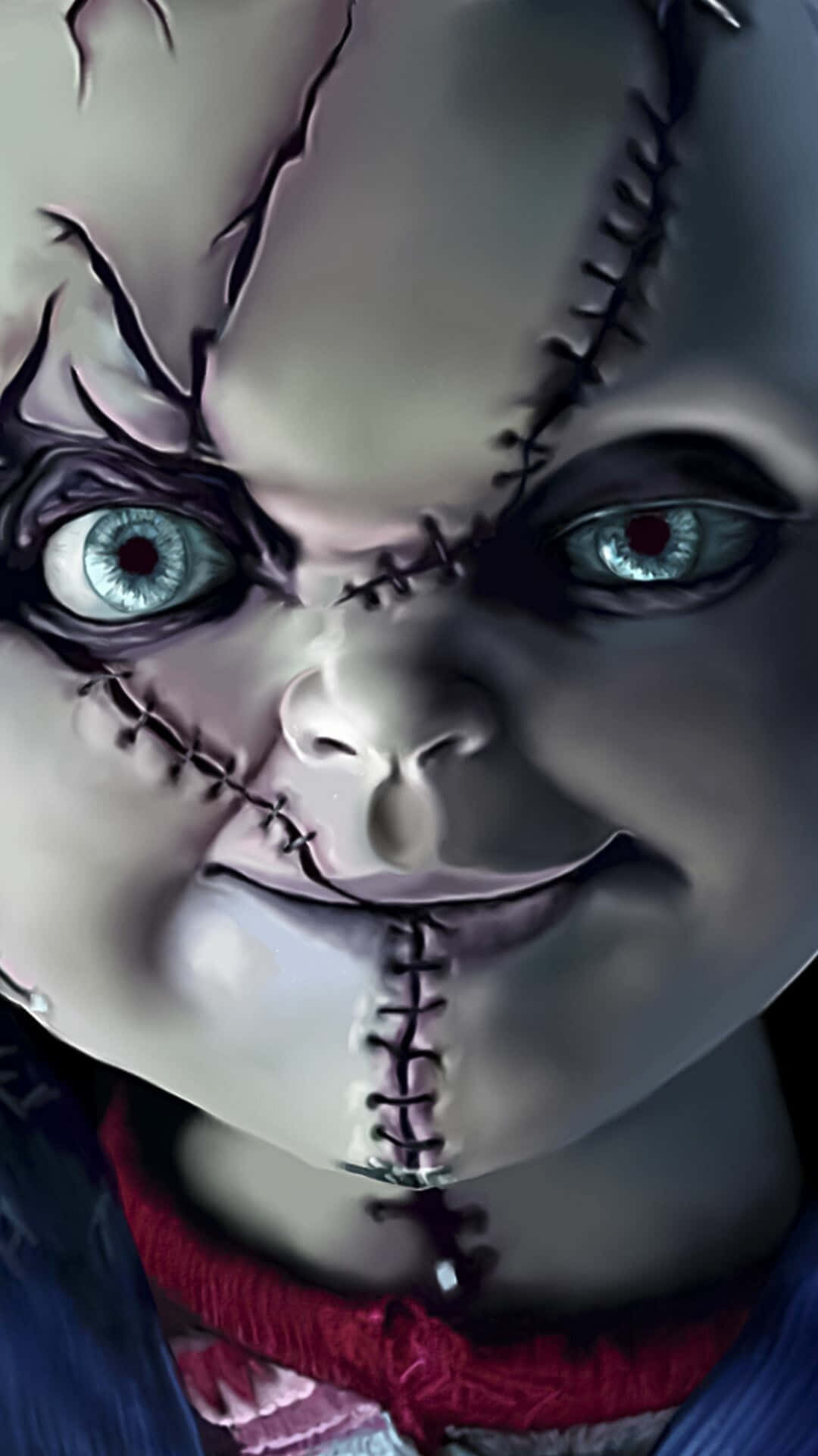 Enskræmmende Dukke Med Et Skræmmende Ansigt. Wallpaper