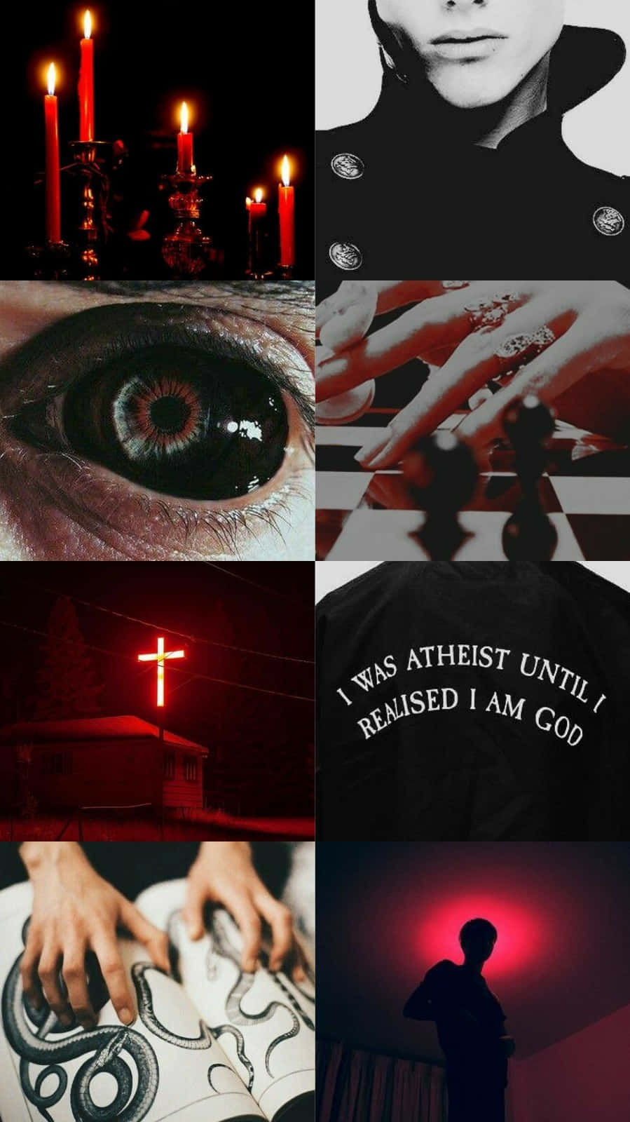 A Collage Of Images Of People With Crosses And Lights Wallpaper