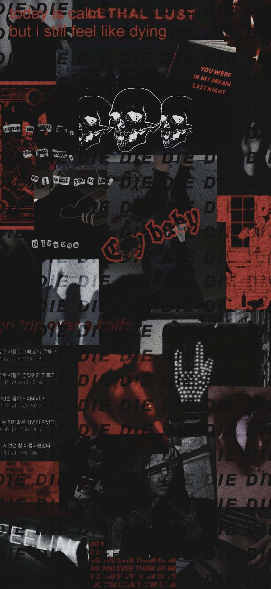 Aesthetic Iphone Horror Collage Wallpaper