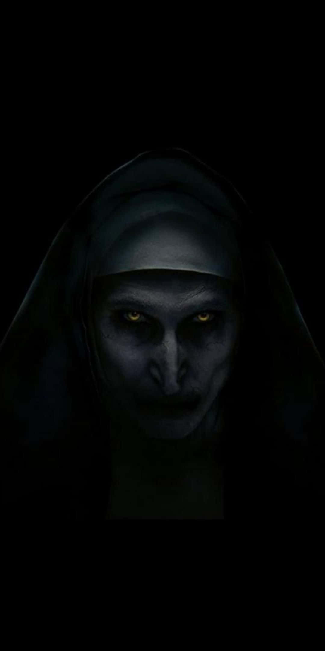 The Nun In The Dark With A Black Background Wallpaper