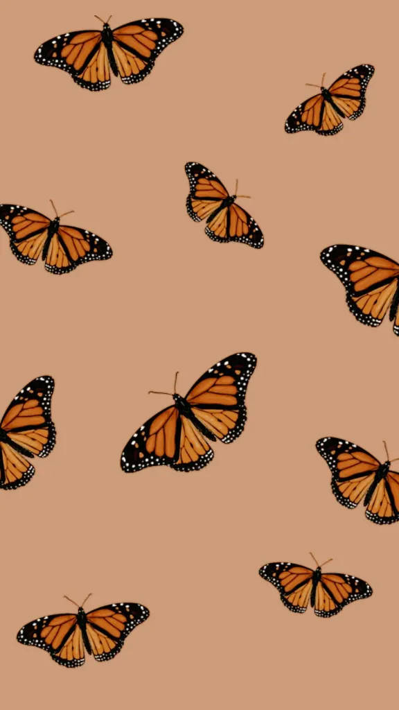 Monarch butterflies  Black background painting Butterfly wallpaper  iphone Butterfly painting