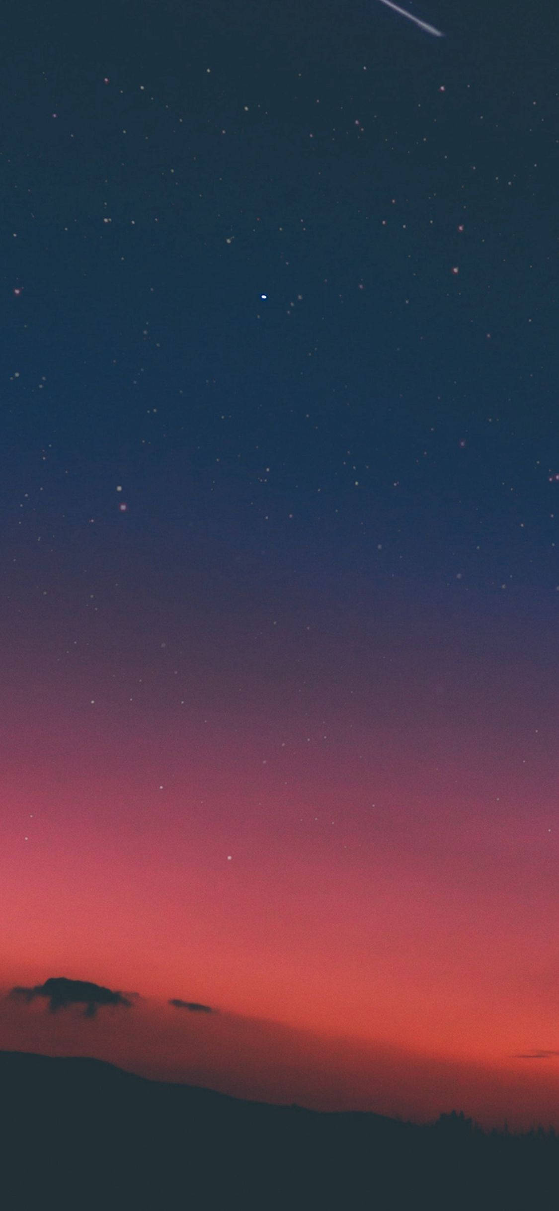 Aesthetic iPhone X Night Sky Sunset Wallpaper