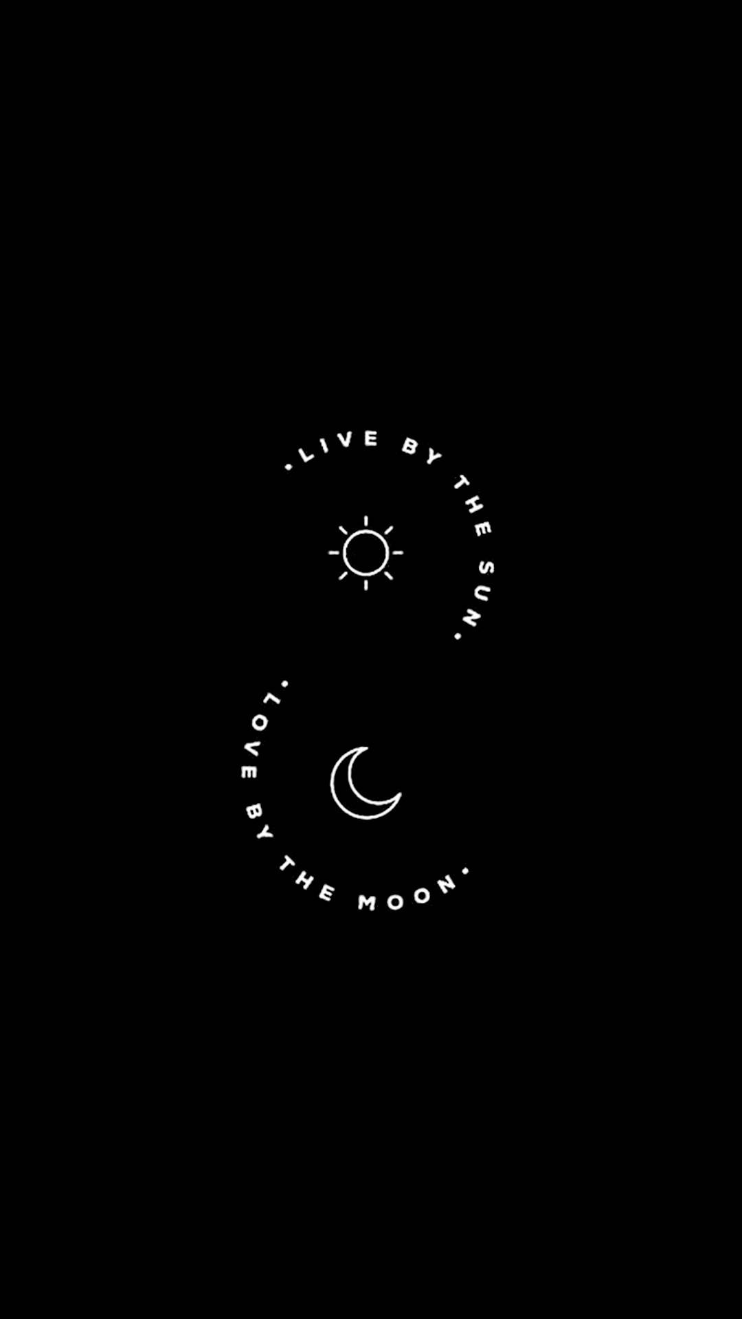 Black Aesthetic Sun And Moon Iphone Xr Wallpaper