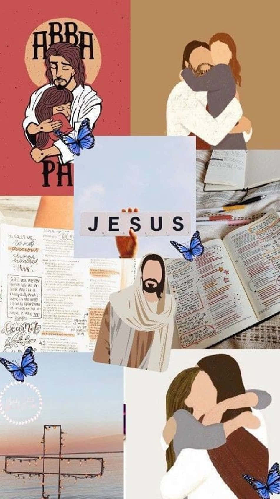 "Connect with the divine - Aesthetic Jesus" Wallpaper