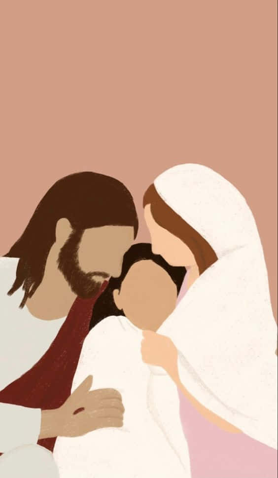 Æstetisk Jesus skinner kærlighed og medfølelse Wallpaper