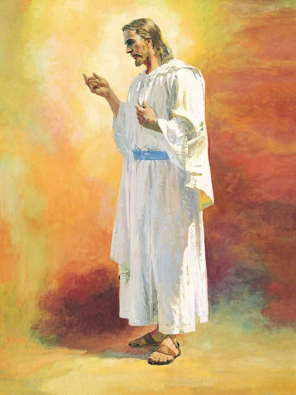 Æstetisk Jesus - Omgivet af naturlig pragt Wallpaper