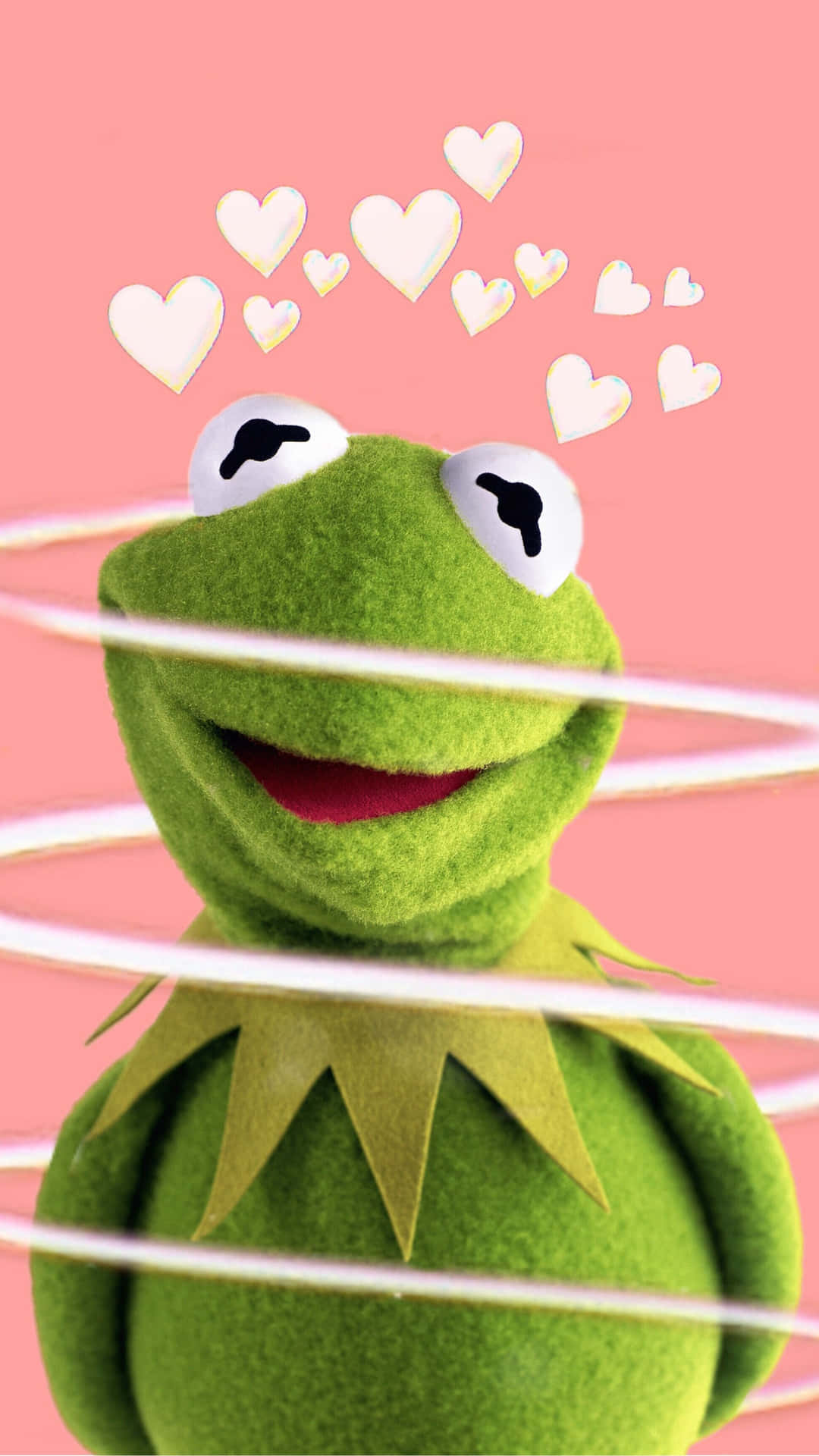 A fun-loving Kermit the Frog dressed up in an aesthetically pleasing way Wallpaper