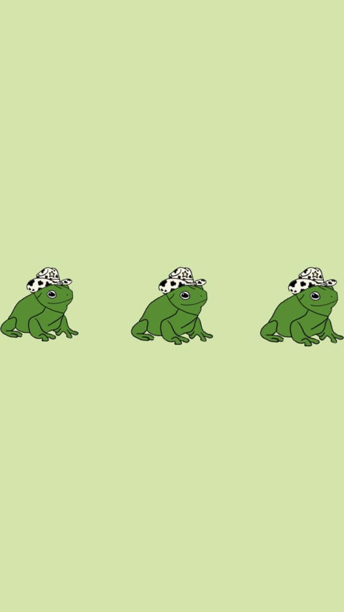 Visuelttiltalende Kermit The Frog Omfavner Sin Indre Lykke. Wallpaper