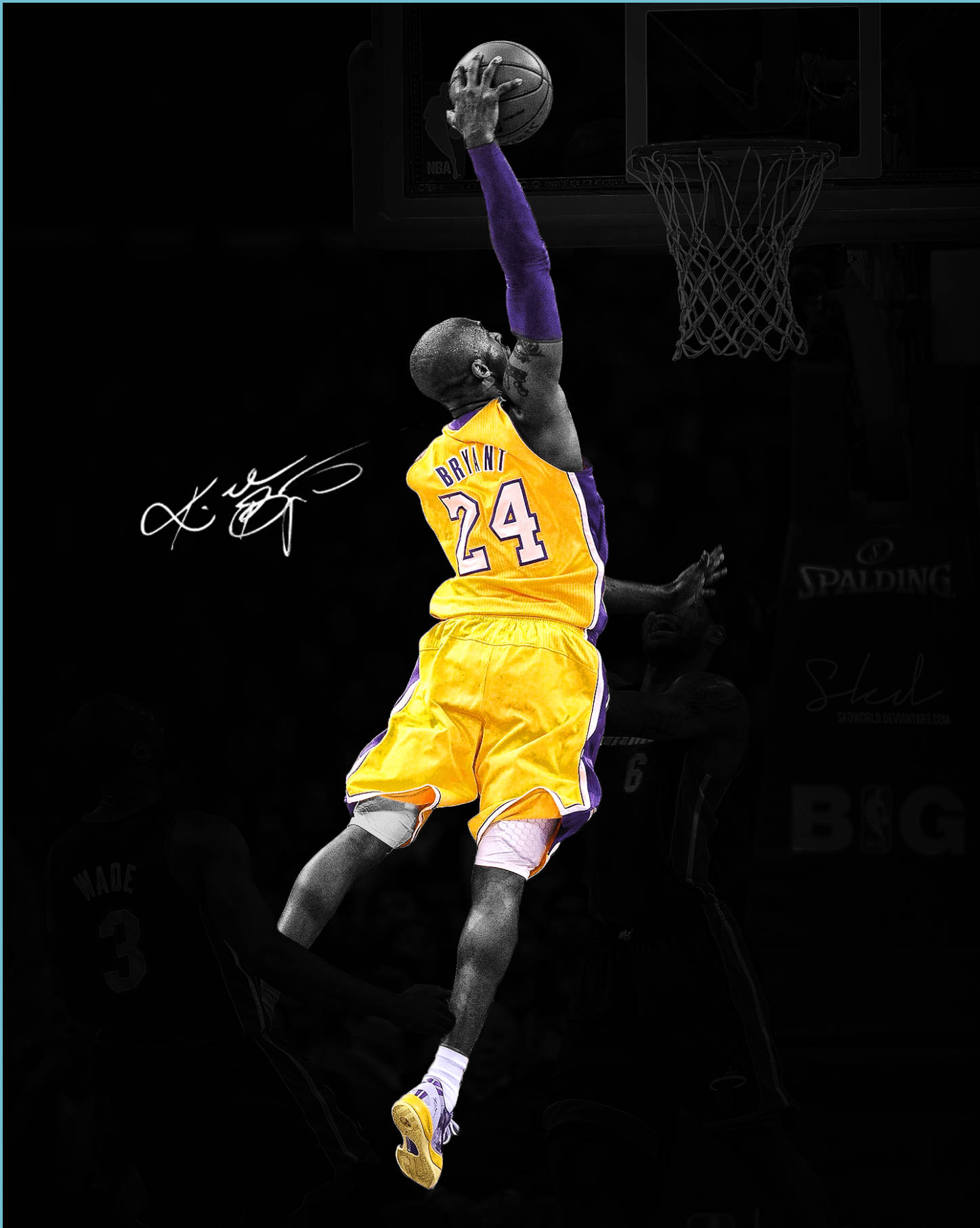 Download Aesthetic Kobe Bryant With Trophy Wallpaper