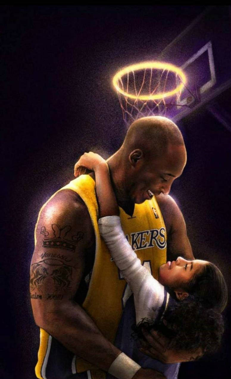 Et ikonisk billede af den største basketballspiller nogensinde - Kobe Bryant. Wallpaper