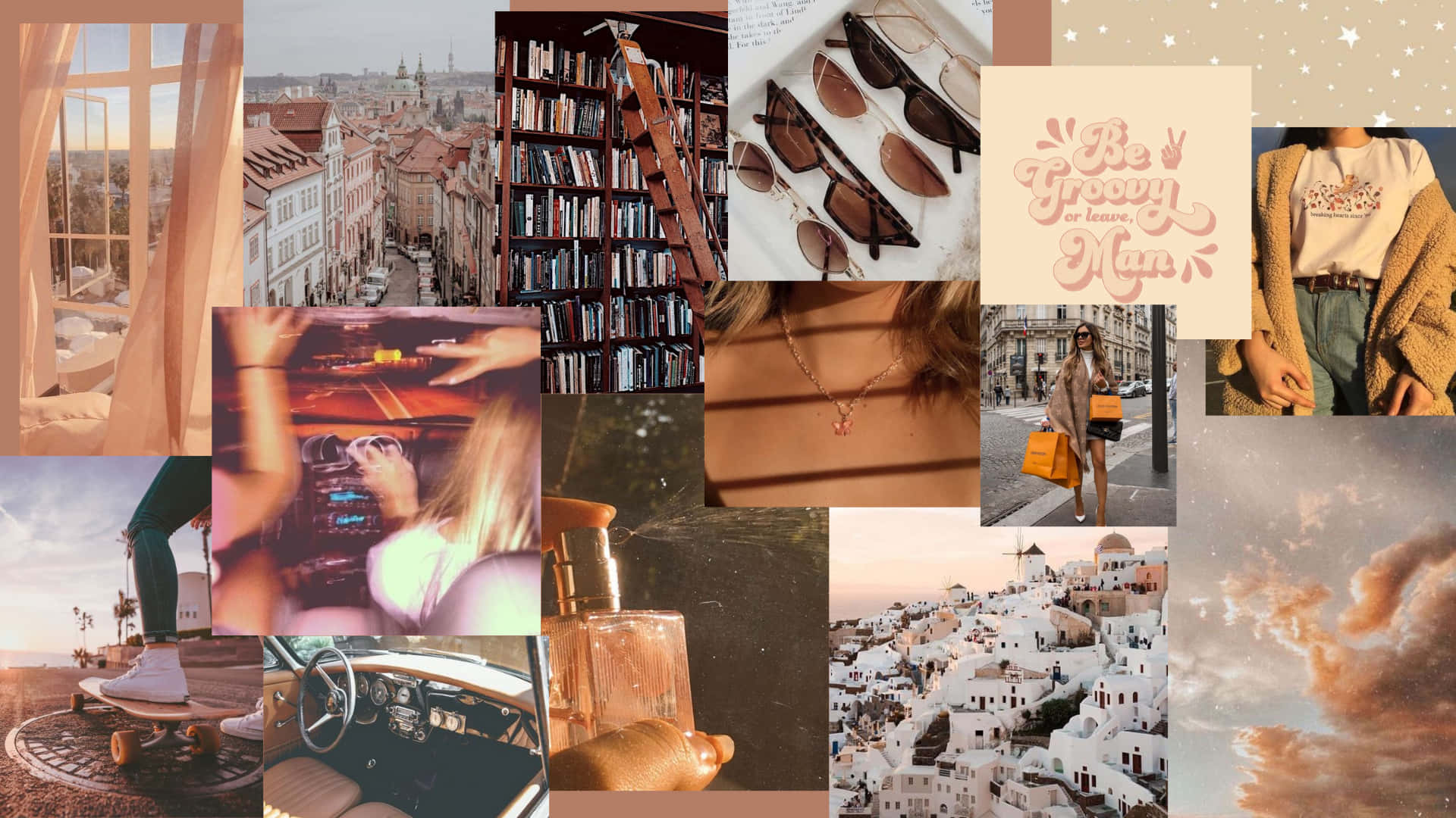 "Explore the Digital Aesthetic with a Laptop Collage" Wallpaper