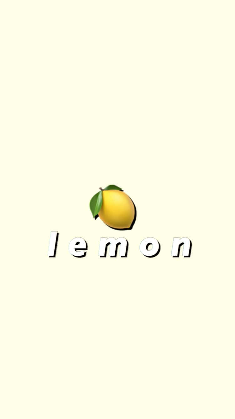 Æstetisk citron emoji stickers vægmaleri Wallpaper
