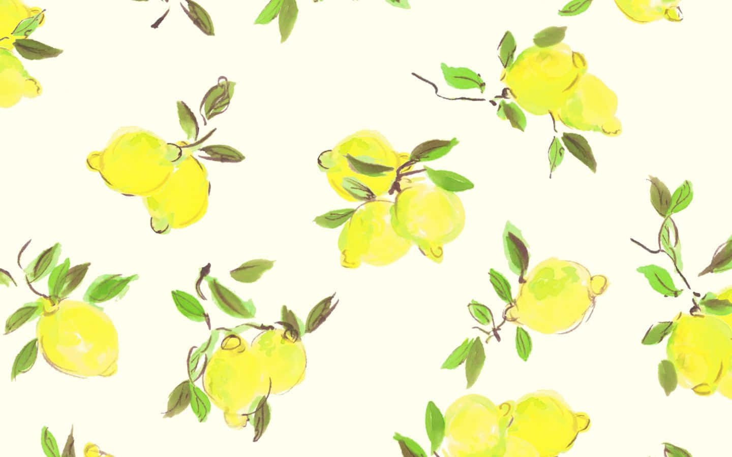 Aesthetic Lemon Art Wallpaper