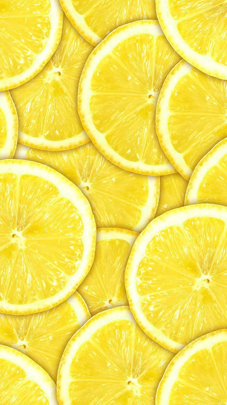 Enfärgstark Estetisk Citron. Wallpaper