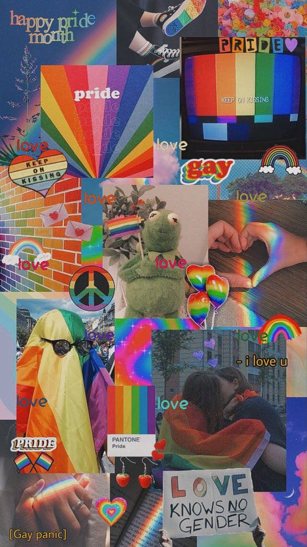Aesthetic LGBT rebellion inspiring self-love and confidence Wallpaper