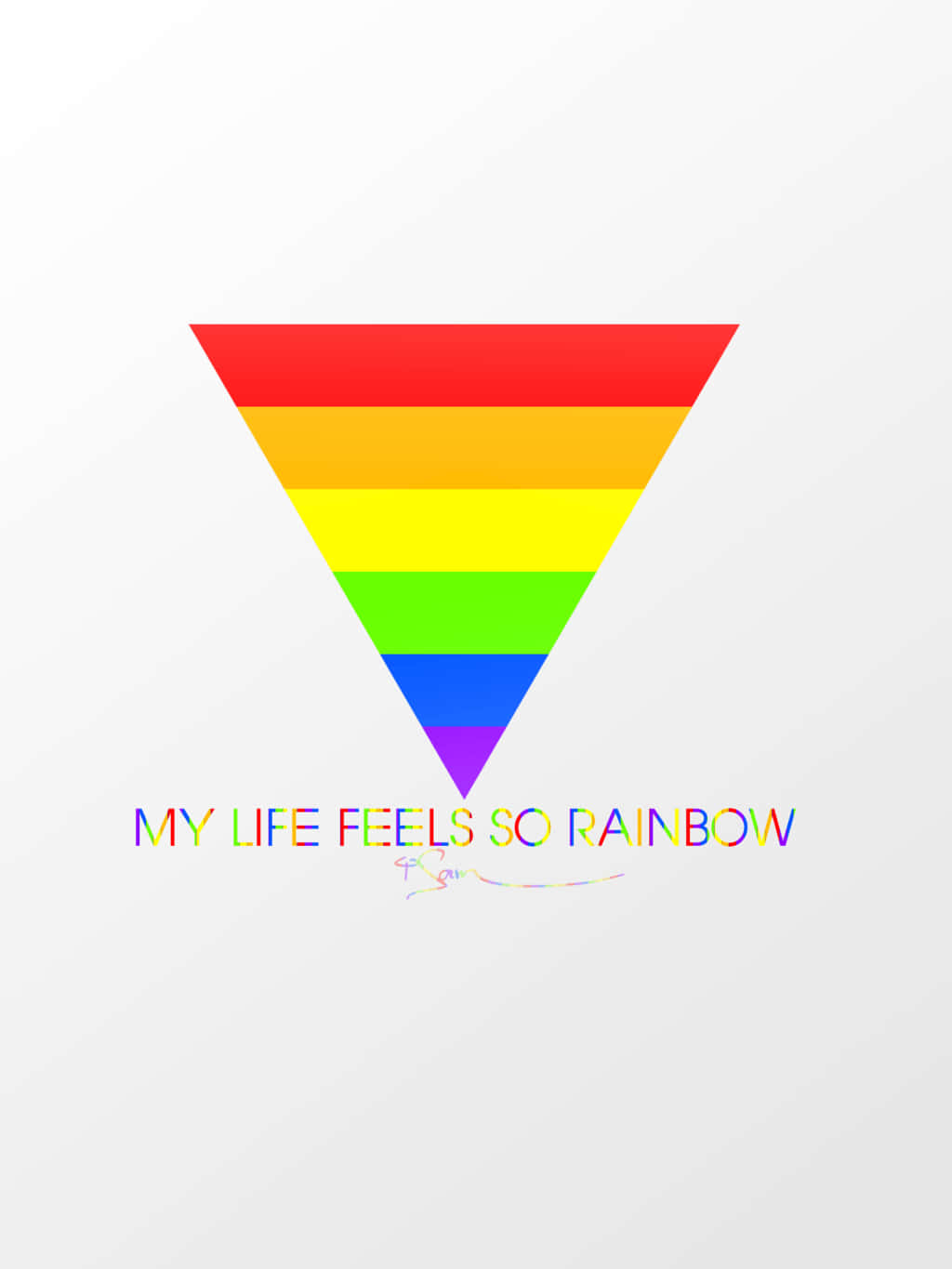 Æstetisk LGBT Rainbow Omvendt Trekant Mønster Wallpaper