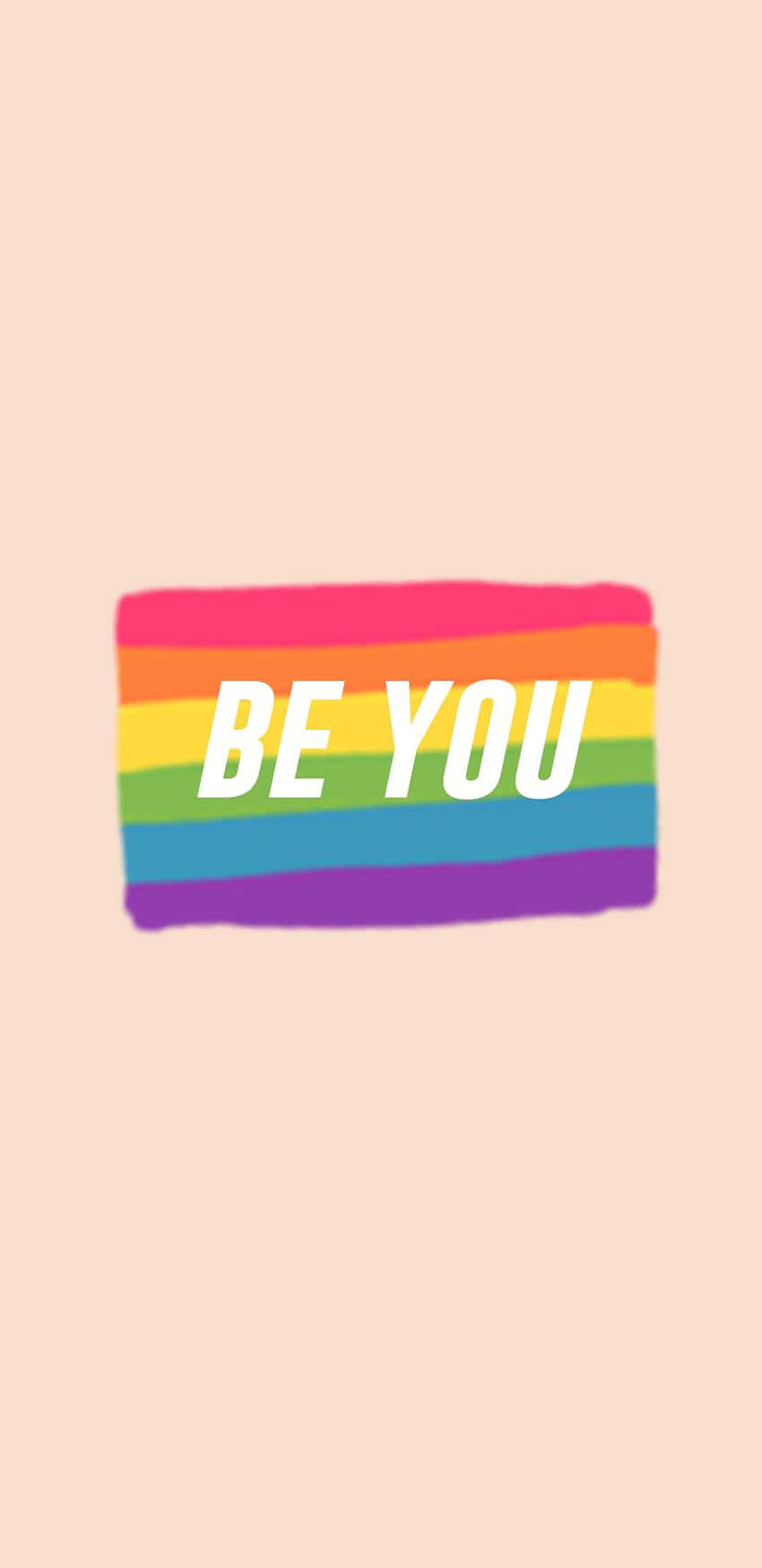 Vær Du Æstetisk LGBT Regnbue Vandfarve Tapet. Wallpaper