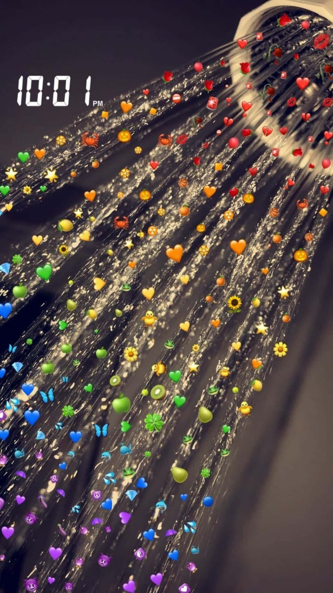 Aesthetic Lgbt Rainbow Emojis In Shower Wallpaper
