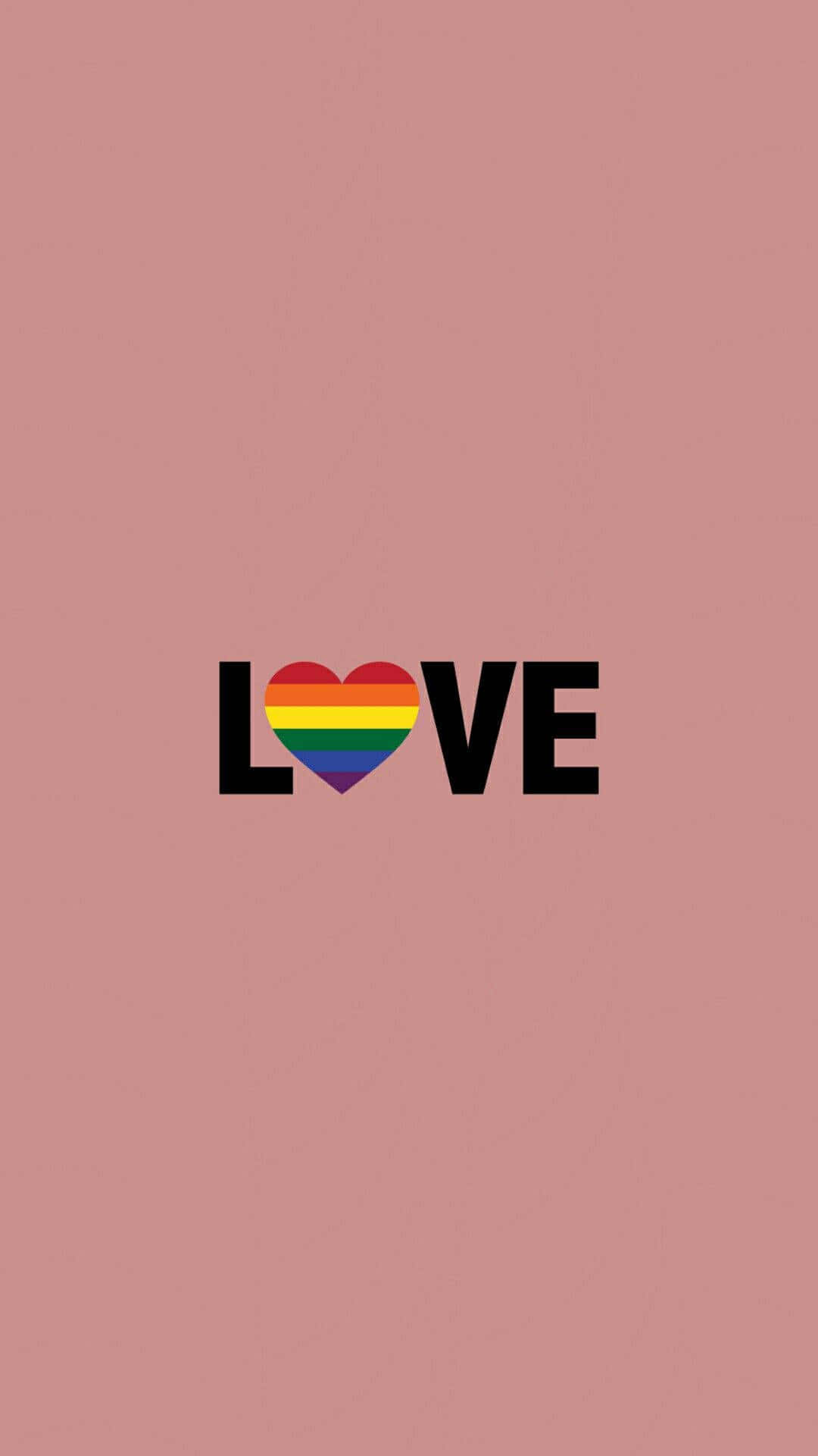 Æstetisk LGBT Regnbue Kærlighed Lyserød Tapet Wallpaper