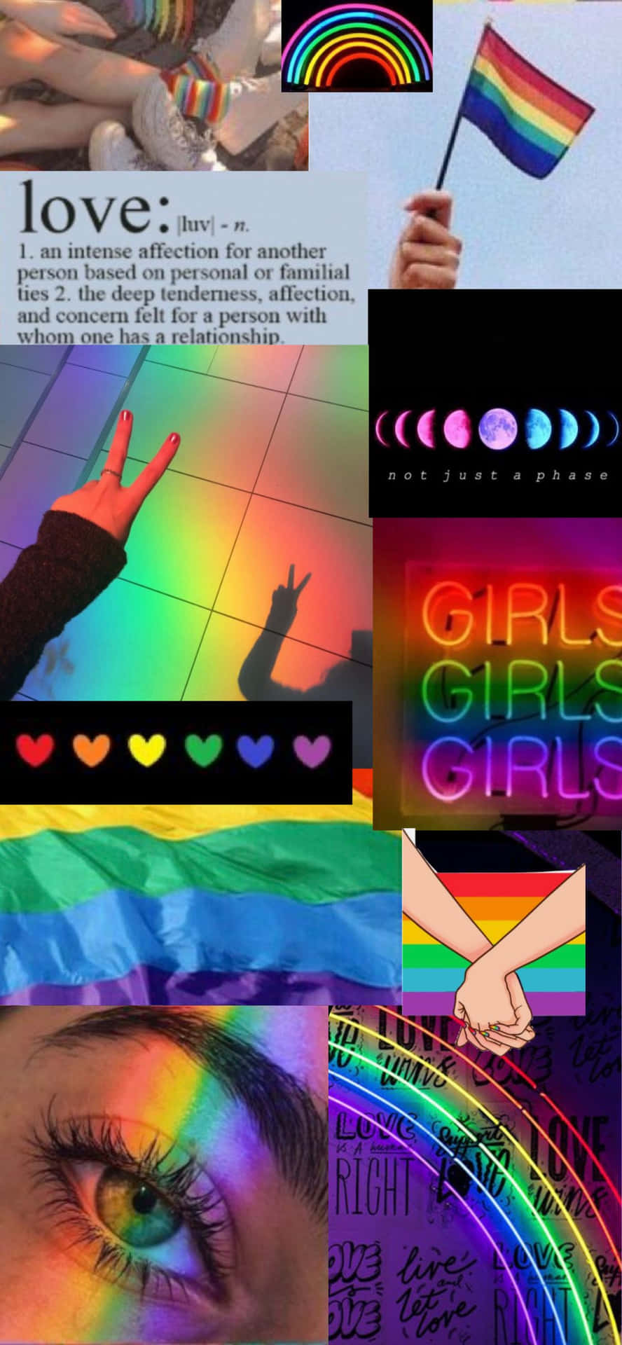 Girls Love Aesthetic Lgbt Rainbow Wallpaper