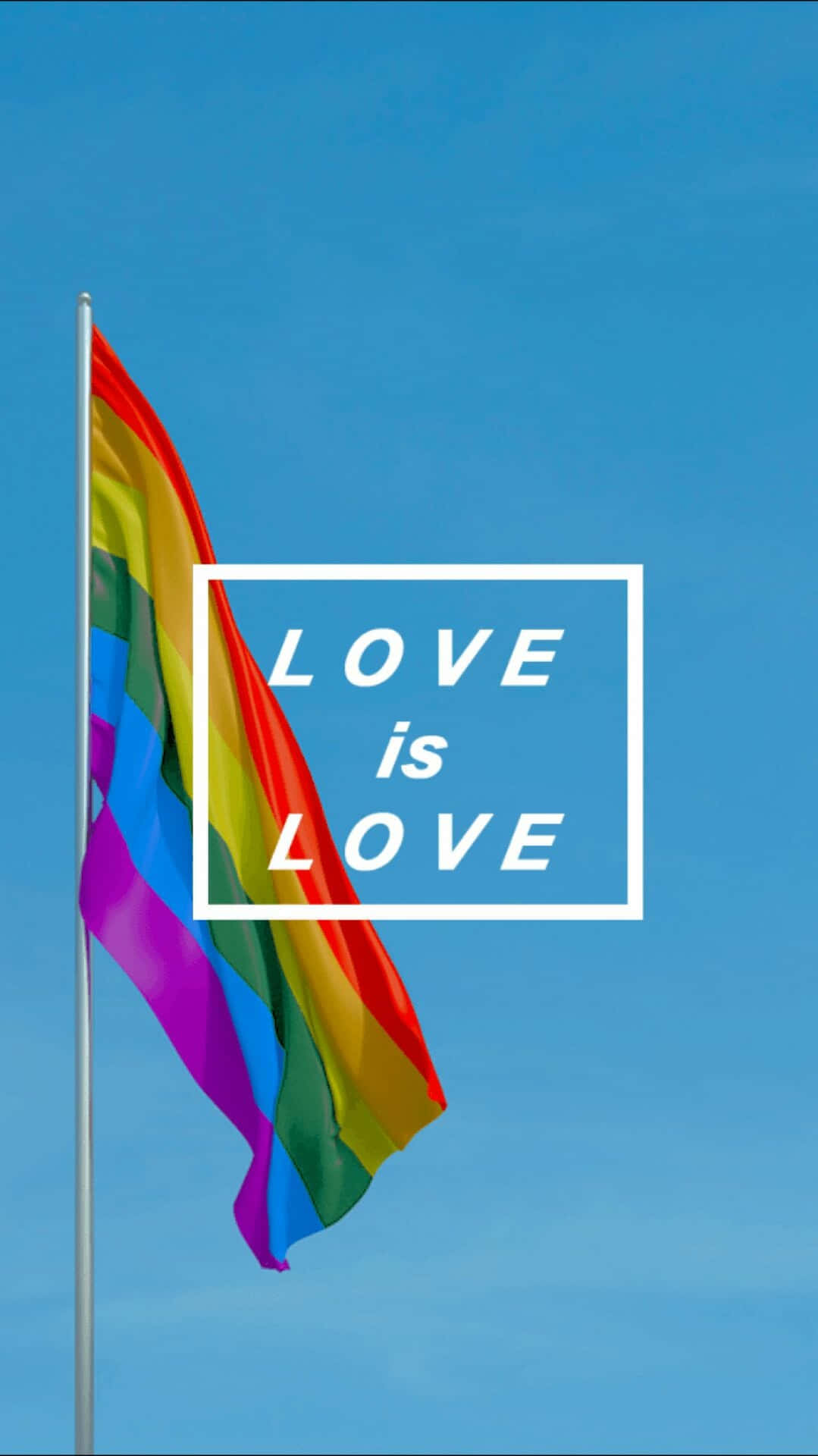 Kærlighed er kærlighed Aestetisk LGBT Regnbue Wallpaper