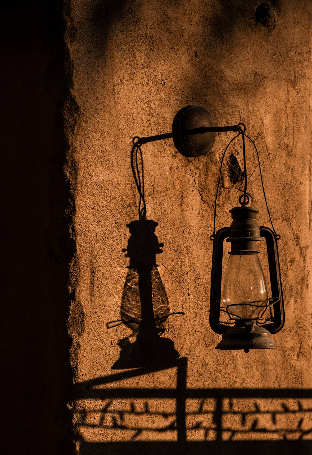 Aesthetic Light Brown Vintage Gas Lamp