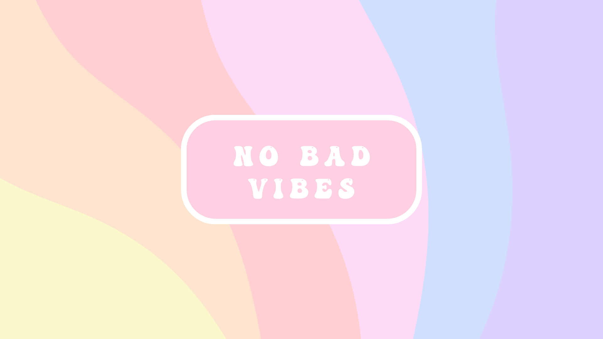 no bad vibes on a pastel colored background