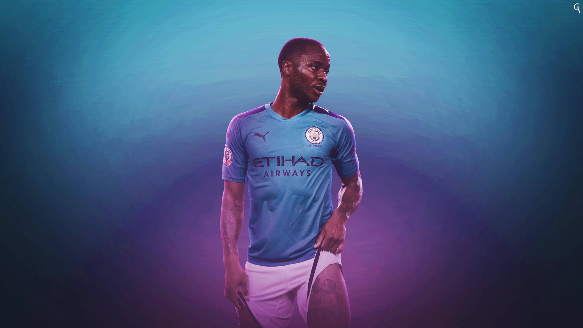 Aesthetic Manchester City Sterling Background
